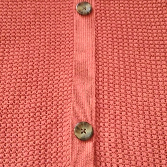 Max Stuido Rust Colored Sweater with back button detail Size Large - Picture 9 of 10